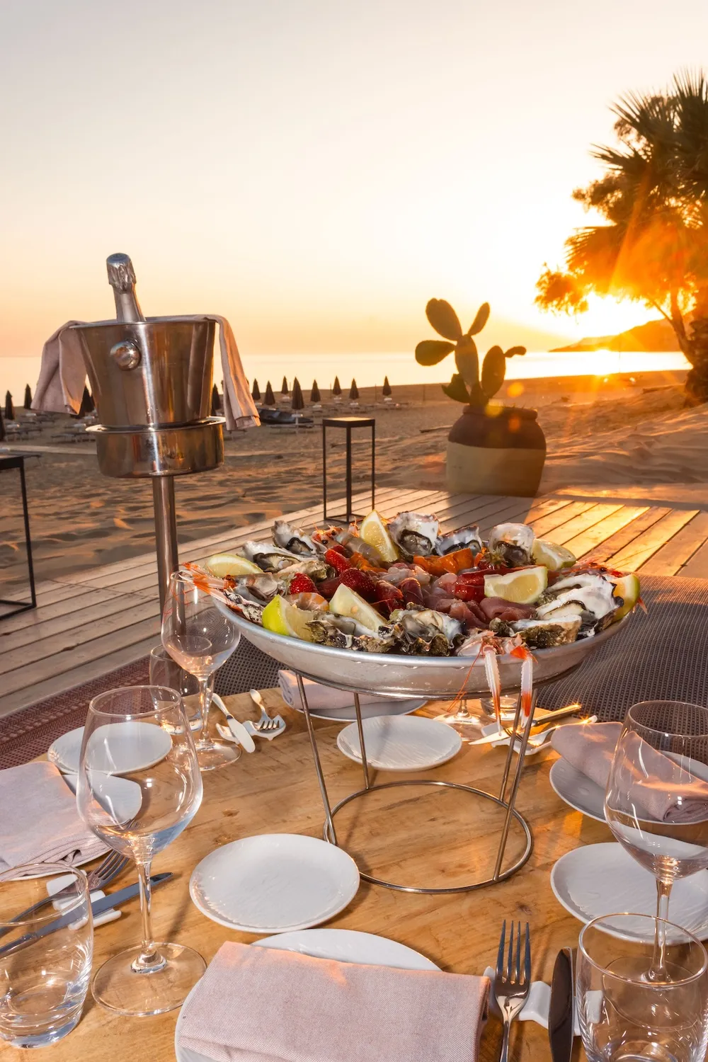 Frutti di mare al tramonto